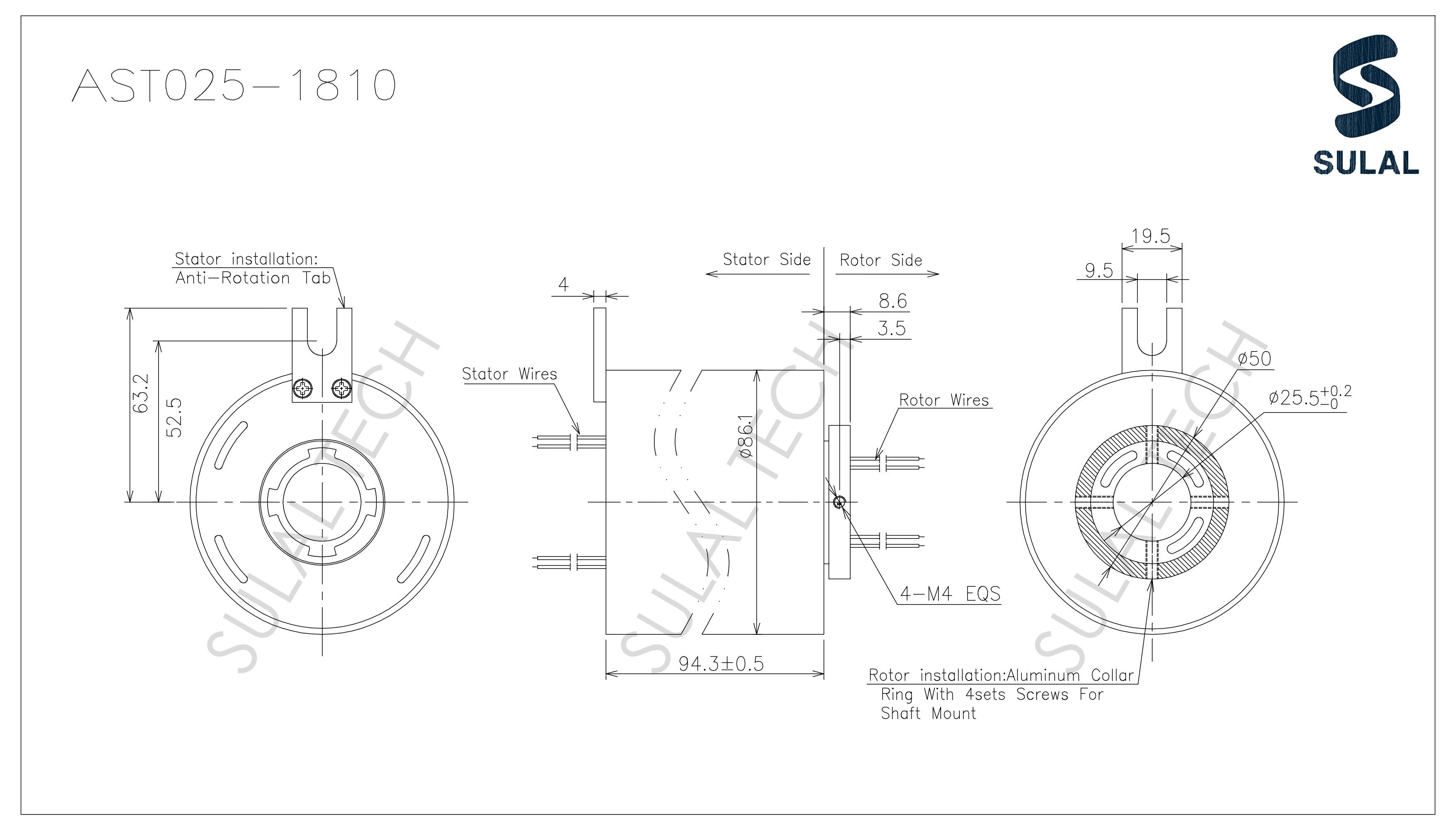 AST025-1810-Outline Drawing