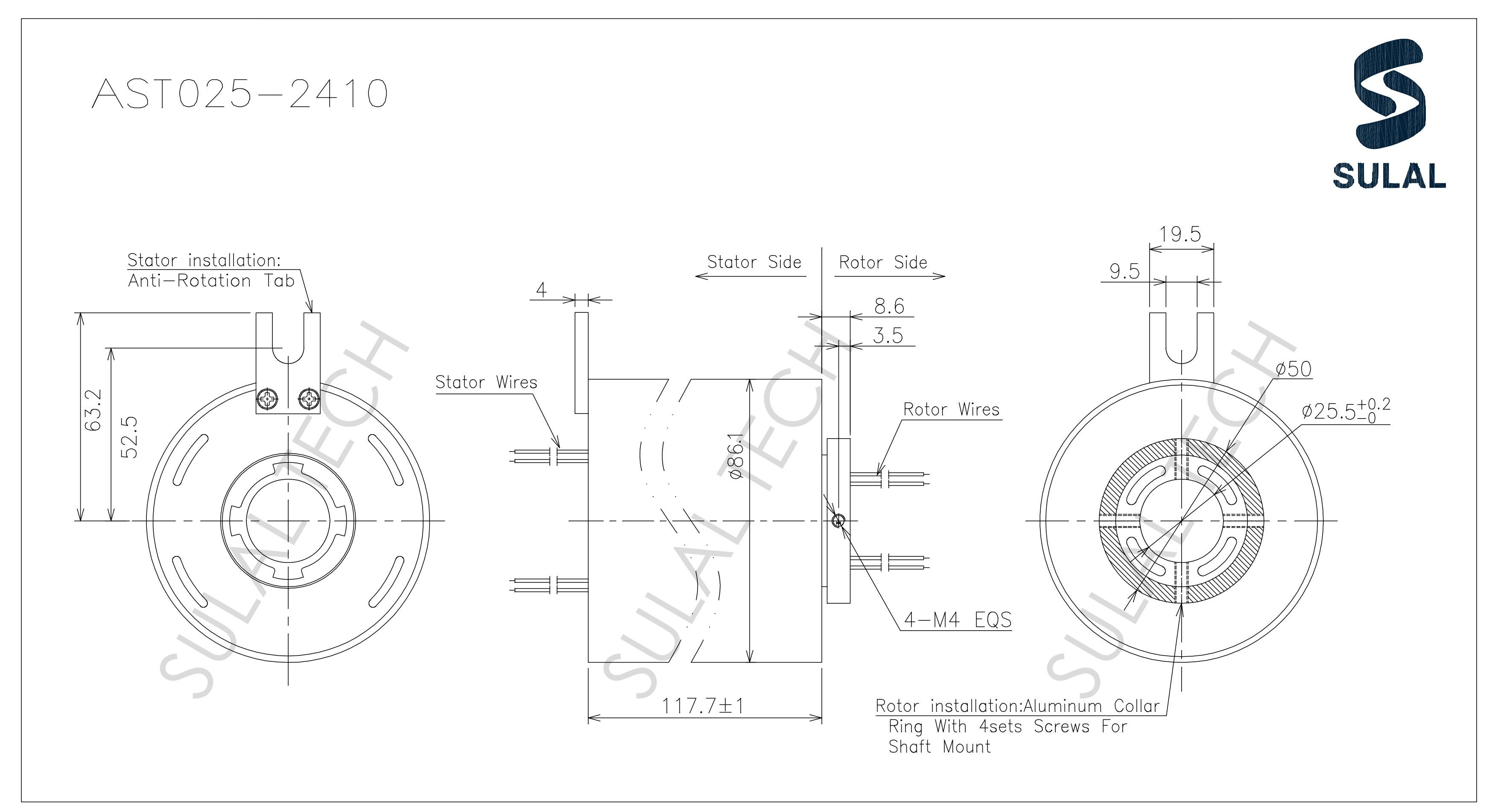 AST025-2410-Outline Drawing