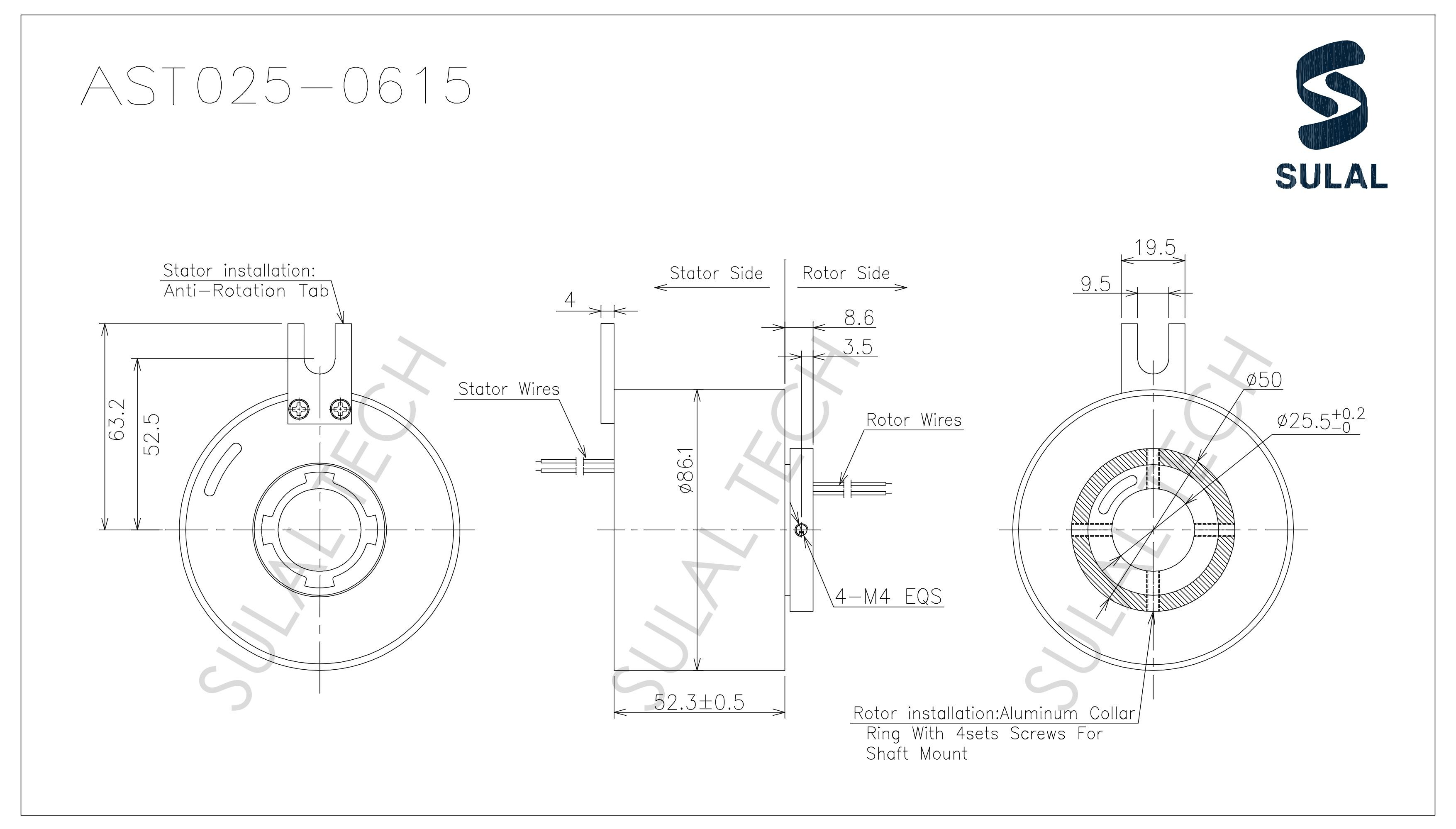 AST025-0615-Outline Drawing