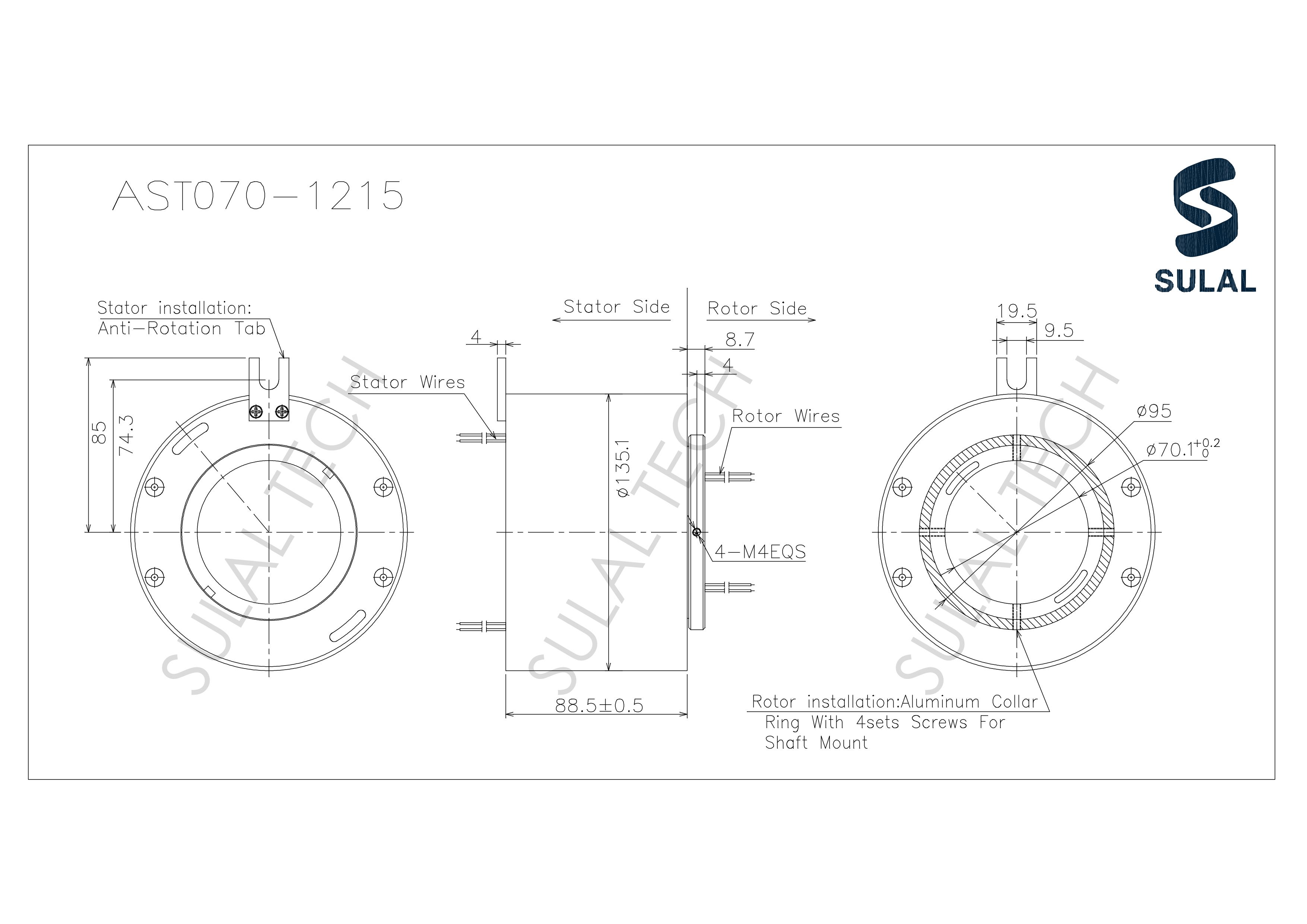 AST070-1215-Outline Drawing